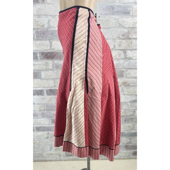 RARE ANTHROPOLOGIE ODILLE SZ 4 RED SKIRT VINTAGE (2004) WESTERN BOHO COTTAGECORE - Picture 3 of 9